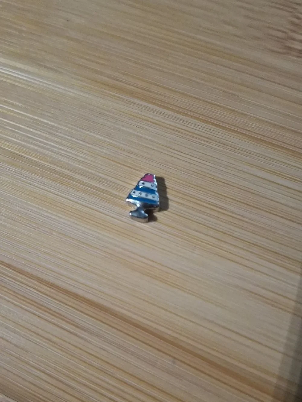 Tiered Cake Charm - Pink, Blue, White